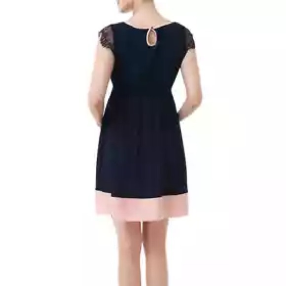 Kimi & Kai lace trimmed colour block maternity dress - Picture 2 of 9